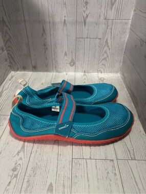 Speedo Turquoise and Coral Kids' Water Shoe with Strap